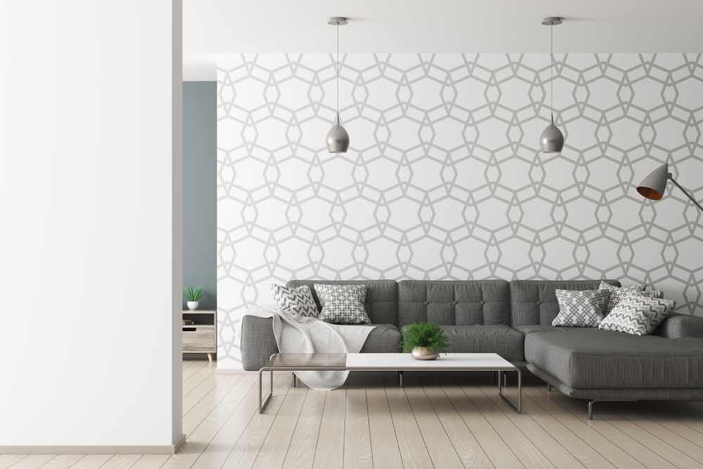 Room with beautiful wallpaper on the walls near Atlanta, GA